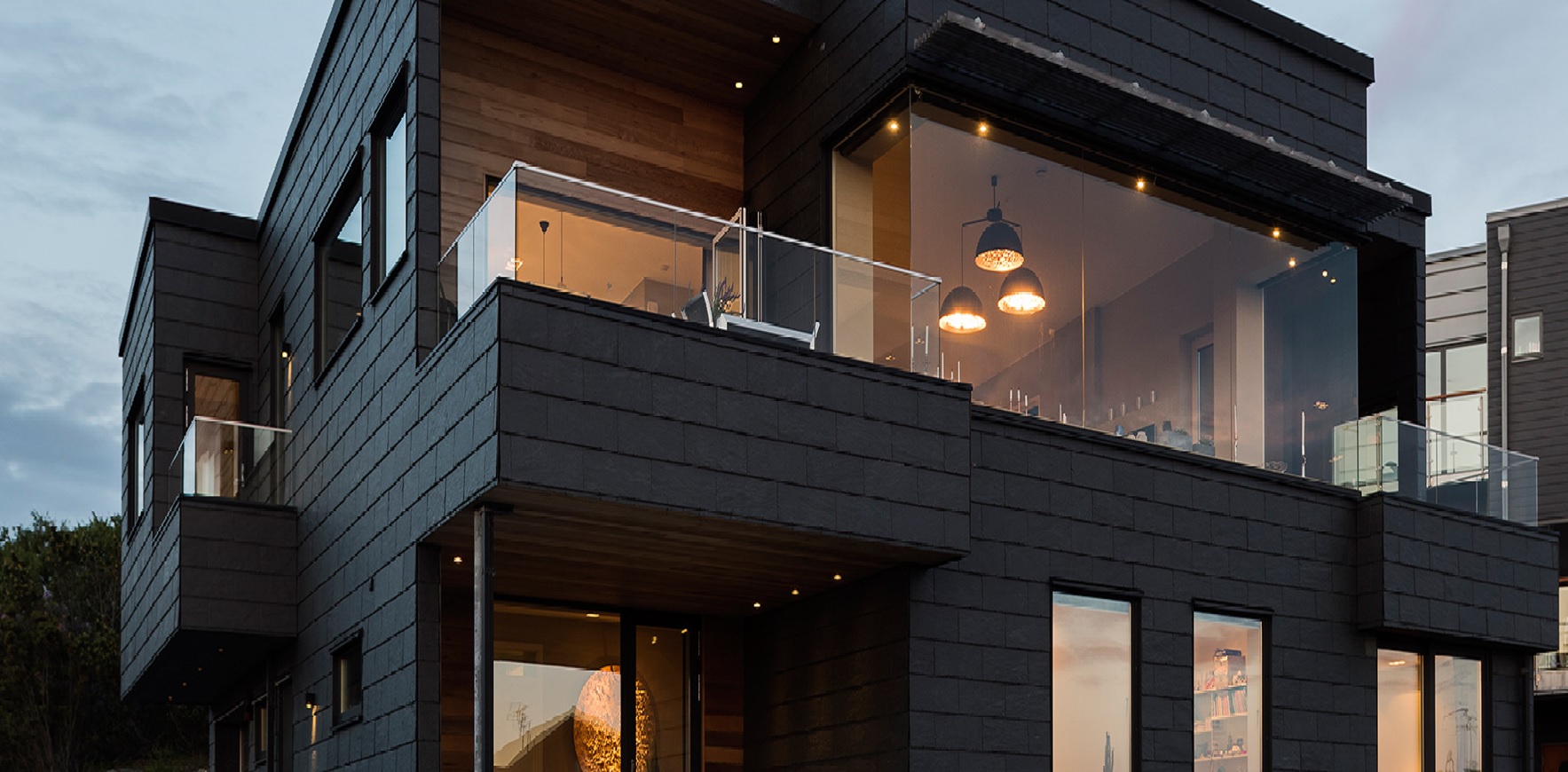 Slate facade - the future of modern architecture